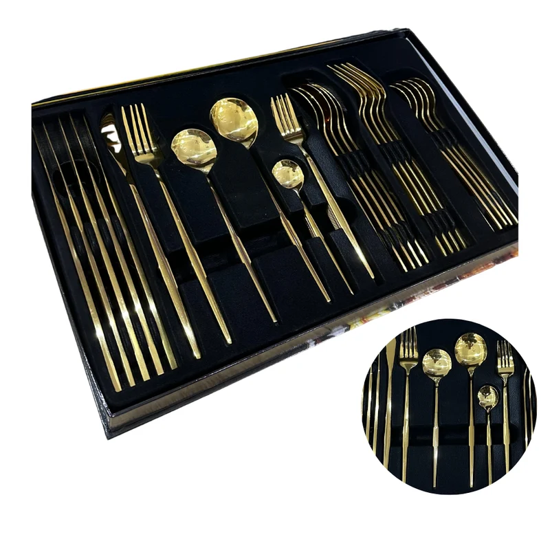Rozenberg Elif Bestekset 36-delig 6-persoons inox goud - RB - 18-10