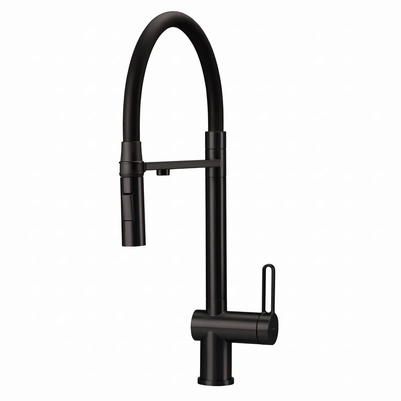3-Wege-Armatur Primo Edelstahl black